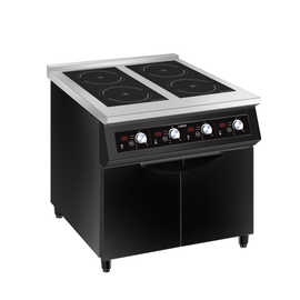 induction stove NIKOS | 4 hotplates | floor model black L 800 mm W 700 mm product photo