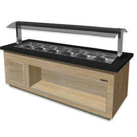 Salad bar for 6 x 1/1 GN containers, model PREMIUM LINE SB-K230 OAK product photo