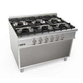 Gas cooker, open base unit, 6 burners, model LQ / CUG6BA product photo