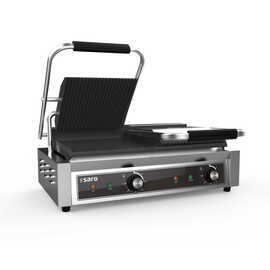 contact grill PG 2 GG | griddle plate made of cast iron smooth | grooved product photo