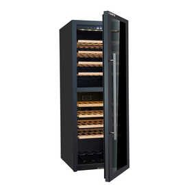 wine climate control cabinet WK77D black | 8 wooden grids product photo