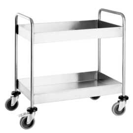 clearing trolley CHARLES | stainless steel | 2 shelves | 840 mm x 535 mm H 910 mm product photo
