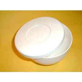 ice cream bomb mould with lid plastic white halfround Ø 140 mm  H 95 mm product photo
