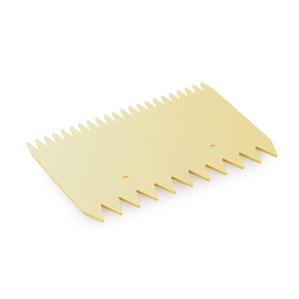 dough comb scraper PP double-sided rectangular ivory coloured | 110 mm x 75 mm product photo