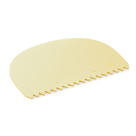 dough comb scraper PP pointed ivory coloured | 110 mm x 72 mm product photo