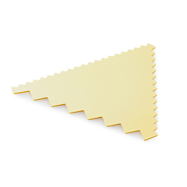 dough comb scraper PP three sided triangular ivory coloured | 93 mm x 83 mm product photo