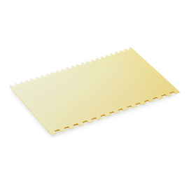 dough comb scraper PP double-sided ivory coloured | 150 mm x 100 mm product photo