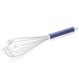 egg whisk stainless steel 16 wires plastic handle blue L 450 mm product photo