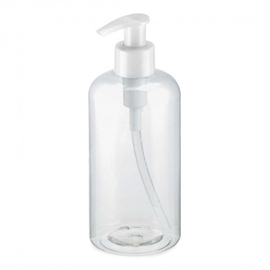 pump dispenser | disinfectant dispenser PET 0.3 ltr Ø 60 mm H 155 mm | suitable for disinfectants | liquid soap | detergents product photo