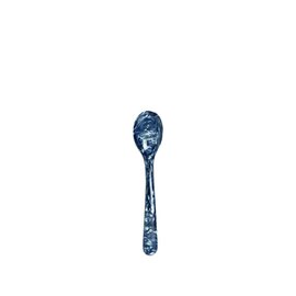egg spoon melamine blue white  L 120 mm product photo