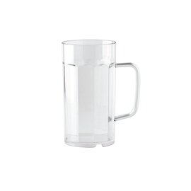 beer mug 30 cl reusable polycarbonate brilliant clear with mark; 0.3 ltr with handle product photo