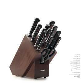 knife block CLASSIC Ash | dark brown product photo