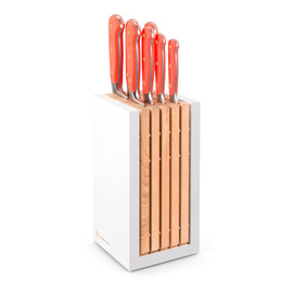 knife block with 7 knives CLASSIC COLOUR Coral Peach product photo