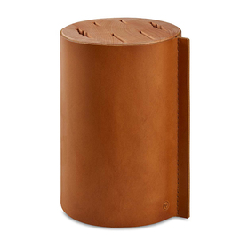 knife block AMICI leather brown L 165 mm H 245 mm product photo