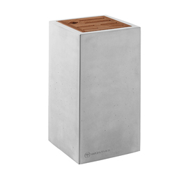 knife block concrete thermo beech suitable for 6 knives | 1 sharpening steel L 125 mm H 245 mm product photo
