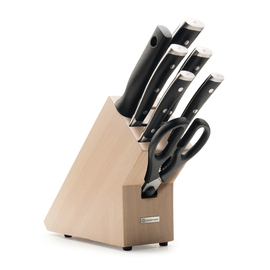 knife block CLASSIC IKON beech with 5 knives|sharpening steel |scissors product photo