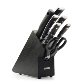 knife block CLASSIC IKON ash | black with 5 knives|sharpening steel |scissors product photo