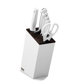 knife block CLASSIC weiß with 4 knives |sharpening steel|scissors product photo