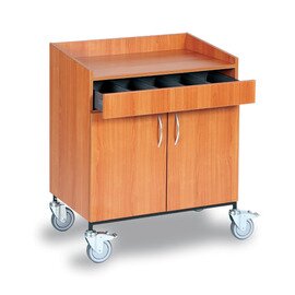 waiter station|service station cherry wood coloured 2 wing doors product photo