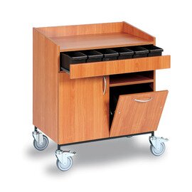 waiter station|service station cherry wood coloured 1 wing door|1 tilt door product photo