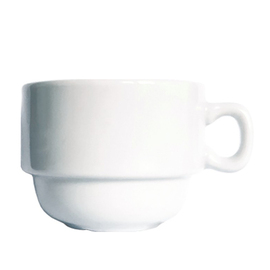 espresso cup 80 ml ROMA WHITE porcelain white Ø with handle 85 mm product photo