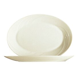 Clearance | Plate, oval, cypress, ivory, uni, 290 x 215 mm, height 25 mm, weight 570 g product photo