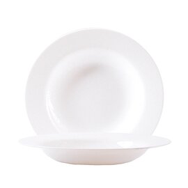 soup plate deep EVOLUTIONS WHITE | tempered glass white Ø 220 mm product photo