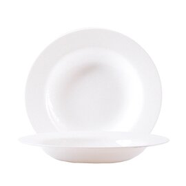 soup plate deep EVOLUTIONS WHITE | tempered glass white Ø 220 mm product photo