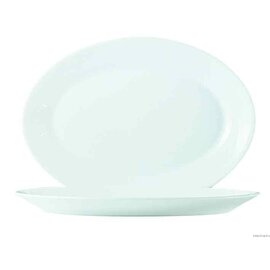 Plate oval, restaurant white Uni, 255 x 180 mm, height 22 mm, weight 440 g product photo
