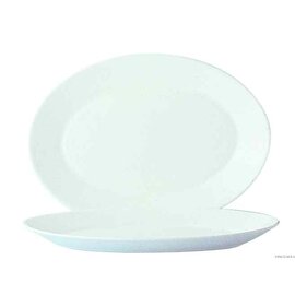 Clearance | plate RESTAURANT UNI | tempered glass white | oval 290 mm  x 215 mm product photo