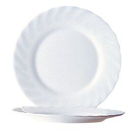 dessert plate TRIANON | tempered glass white  Ø 195 mm product photo