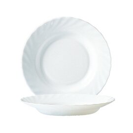 plate TRIANON | tempered glass white  Ø 225 mm product photo