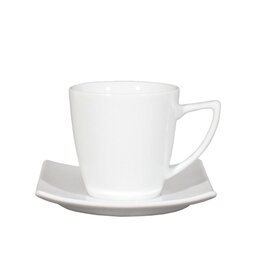 coffee cup set TOKIO 1 cup | 1 saucer porcelain white Ø 86 mm H 95 mm product photo