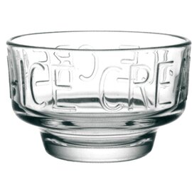 sundae bowl Boston ICE CREAM 325 ml glass with relief  Ø 105 mm  H 68 mm product photo