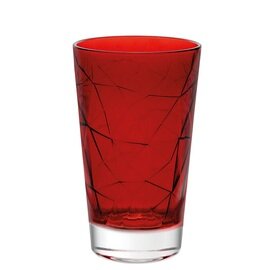 longdrink glass DOLOMITI 42 cl red with relief product photo