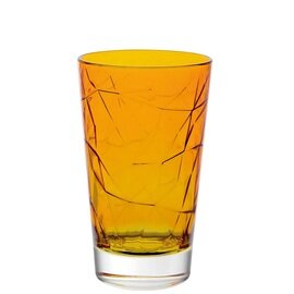 longdrink glass DOLOMITI 42 cl orange with relief product photo