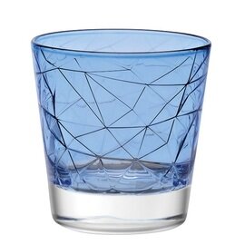 whisky tumbler DOLOMITI Blue 29 cl blue with relief product photo