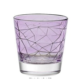 whisky tumbler DOLOMITI Violet 29 cl purple with relief product photo