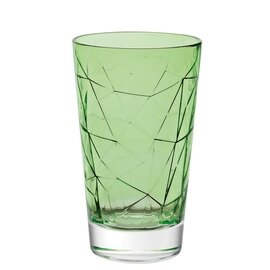 longdrink glass DOLOMITI 42 cl green with relief product photo