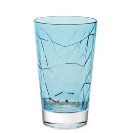longdrink glass DOLOMITI 42 cl turquoise with relief product photo