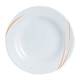 flat plate TORONTO PASSION | tempered glass white orange  Ø 270 mm product photo