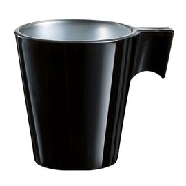 cup 80 ml tempered glass black with handle product photo