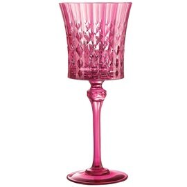 wine goblet LADY DIAMOND 27 cl pink with relief with mark; product photo