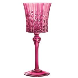 wine goblet LADY DIAMOND 19 cl pink with relief product photo