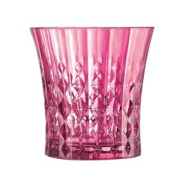 whisky tumbler LADY DIAMOND 27 cl pink with relief product photo