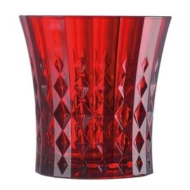 whisky tumbler LADY DIAMOND 27 cl red with relief product photo