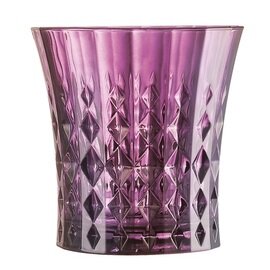 whisky tumbler LADY DIAMOND 27 cl purple with relief product photo
