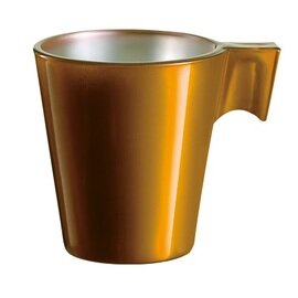 cup 80 ml tempered glass golden coloured with handle product photo