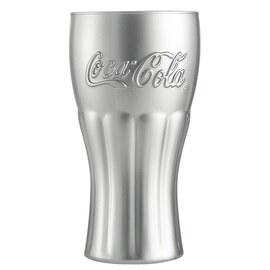 cola glass ORIGINAL COCA-COLA MIRROR FH37 37 cl silver coloured with relief product photo