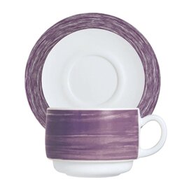 saucer RESTAURANT BRUSH PURPLE | tempered glass | broad coloured lip Ø 140 mm product photo